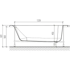 Акриловая ванна Eurolux Bergami 160x90 L